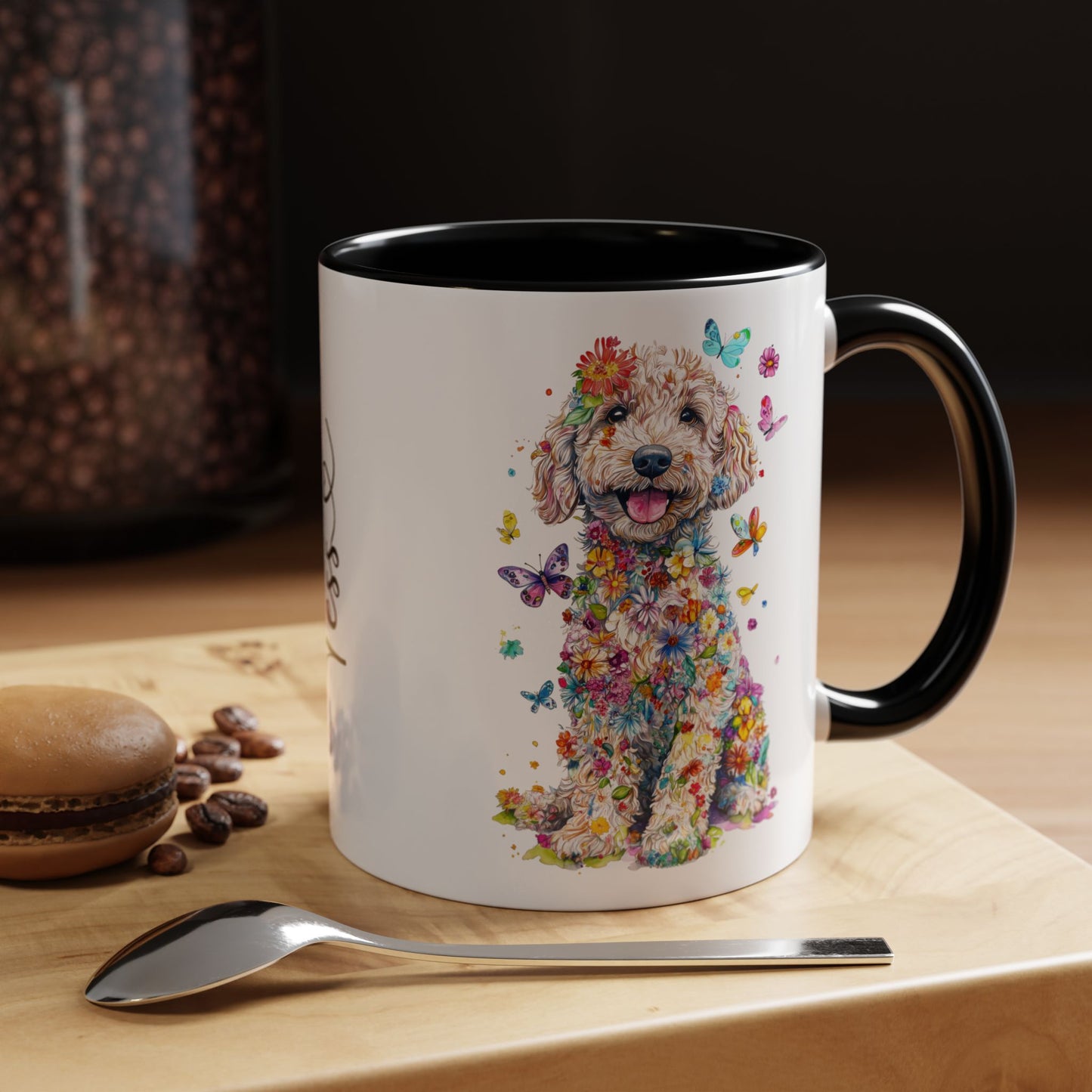 Golden Doodle / Groodle Personalized Colorful Accent Mugs, 11oz