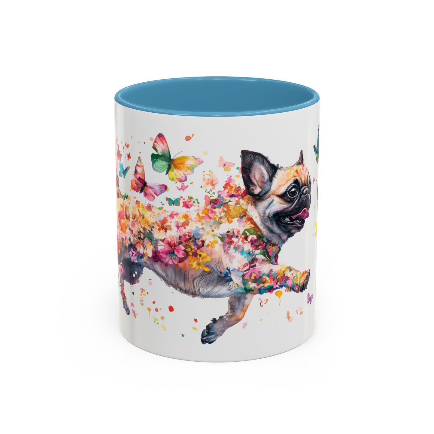 Pug Personalized Accent Mugs, 11oz