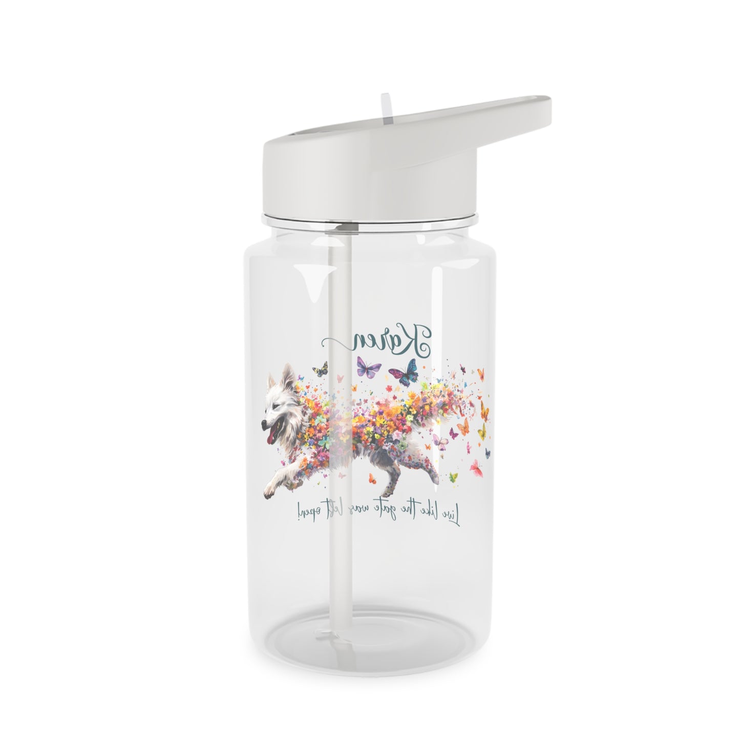 Water Bottle, Personalized, Samoyed "Live like the gate was left open". 2 sizes