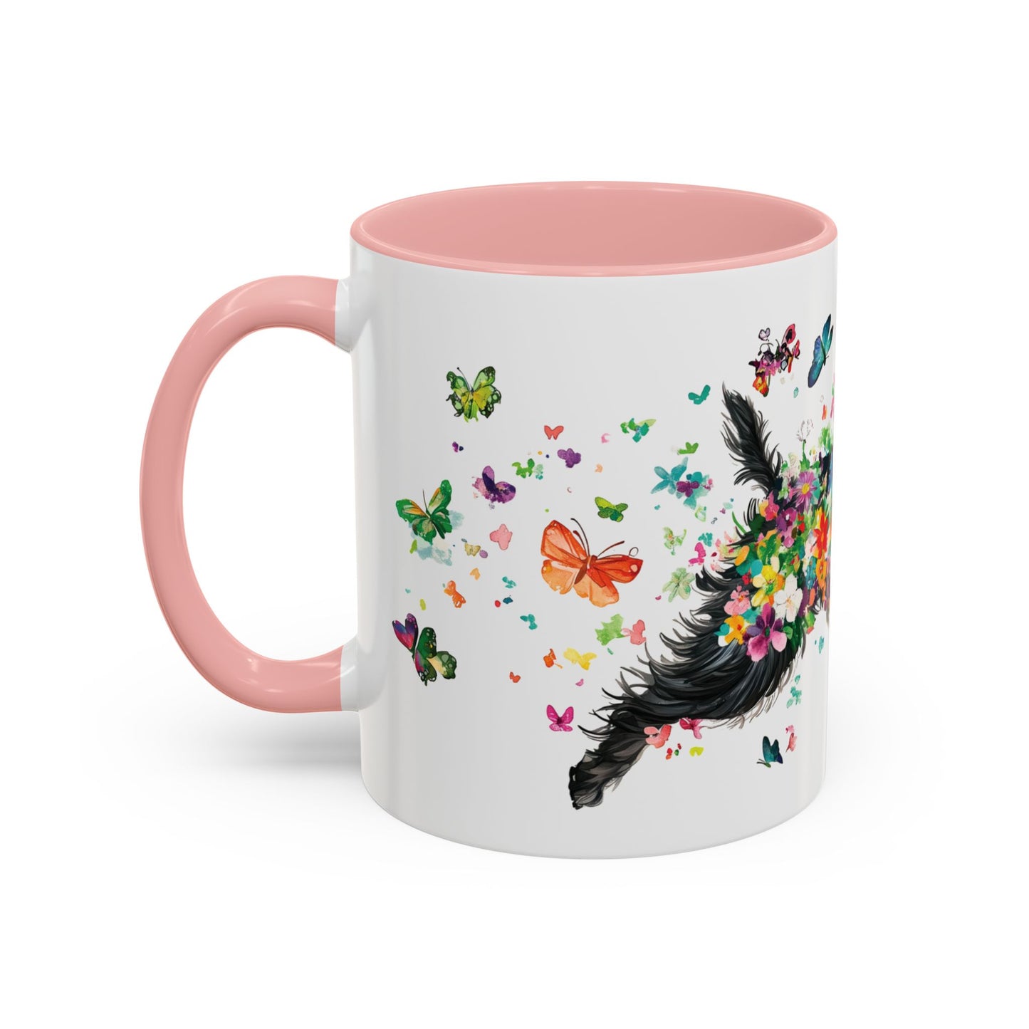 Black Shih Tzu Personalized Accent Mugs, 11oz
