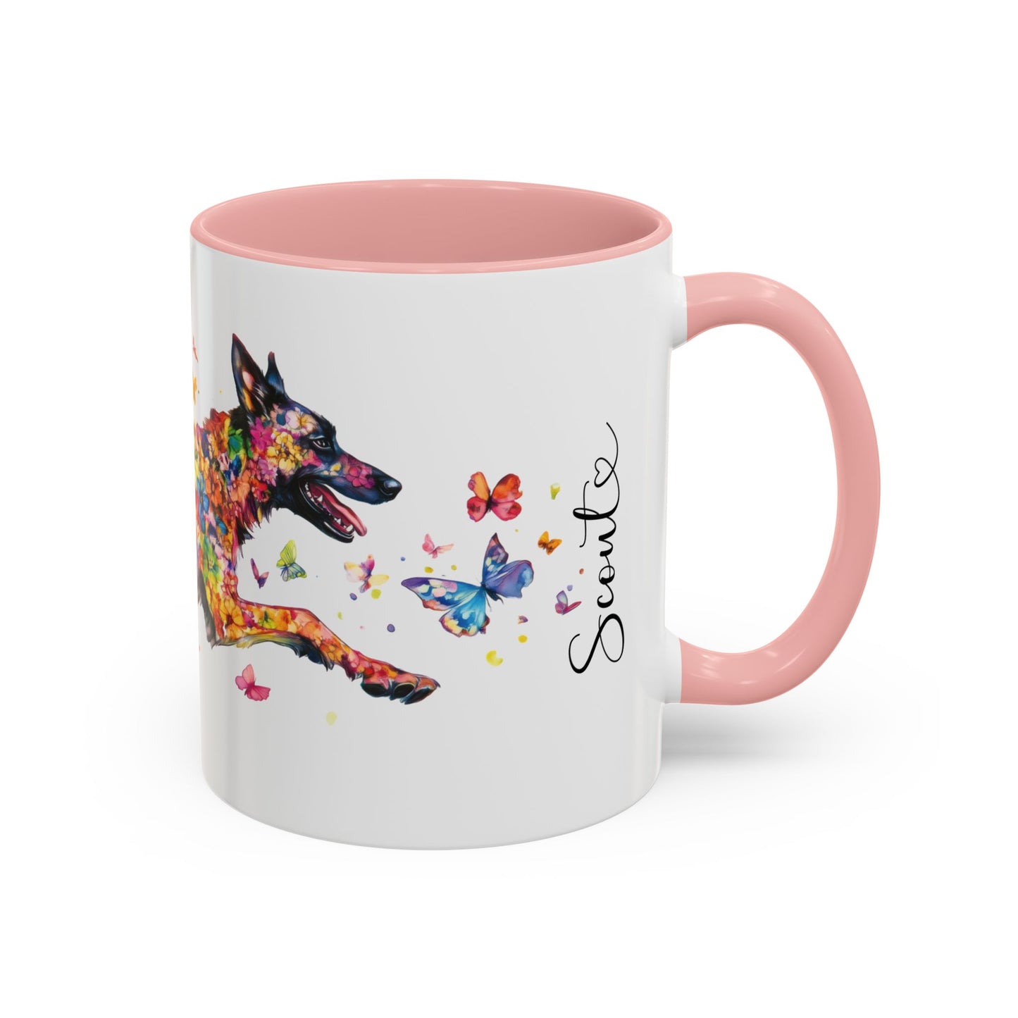 Dutch Shepherd Personalized Accent Mugs, 11oz