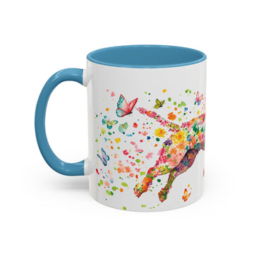 White Boxer Personalized Accent Mugs, 11oz
