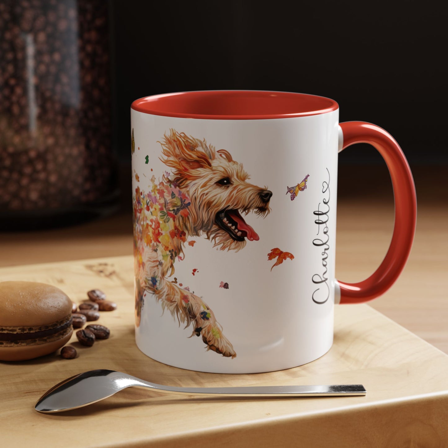 Otterhound Personalized Accent Mugs, 11oz