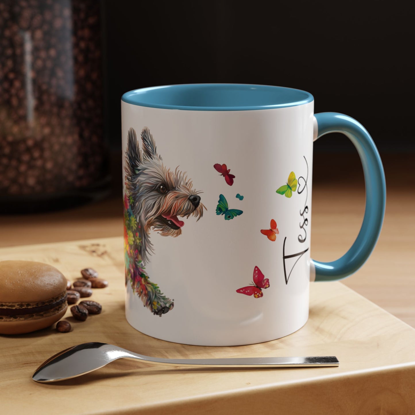 Yorkshire Terrier Personalized Accent Mugs, 11oz