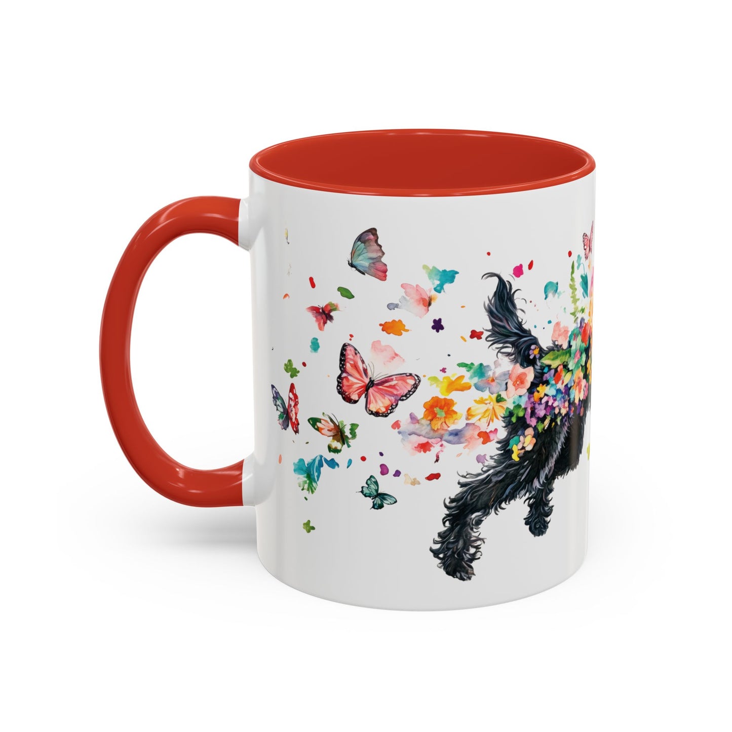 Portugese Water Dog Personalized Accent Mugs, 11oz