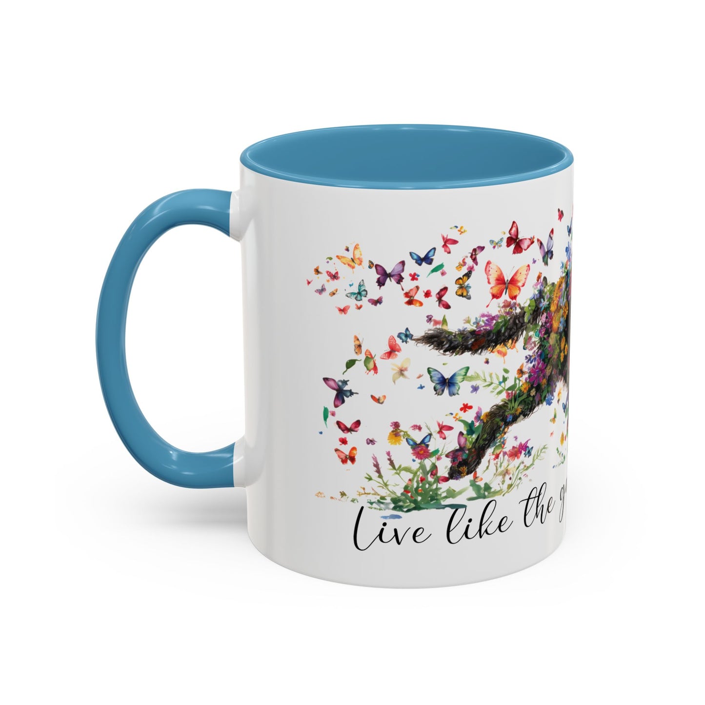 Curly Coated Retriever #2 “Live like the gate was left open" Accent Mugs, 11oz