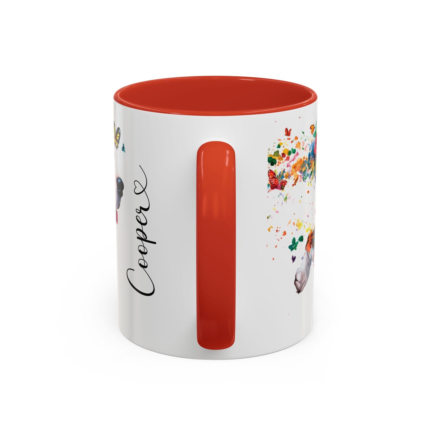 Basset Hound #1 Personalized Accent Mugs, 11oz