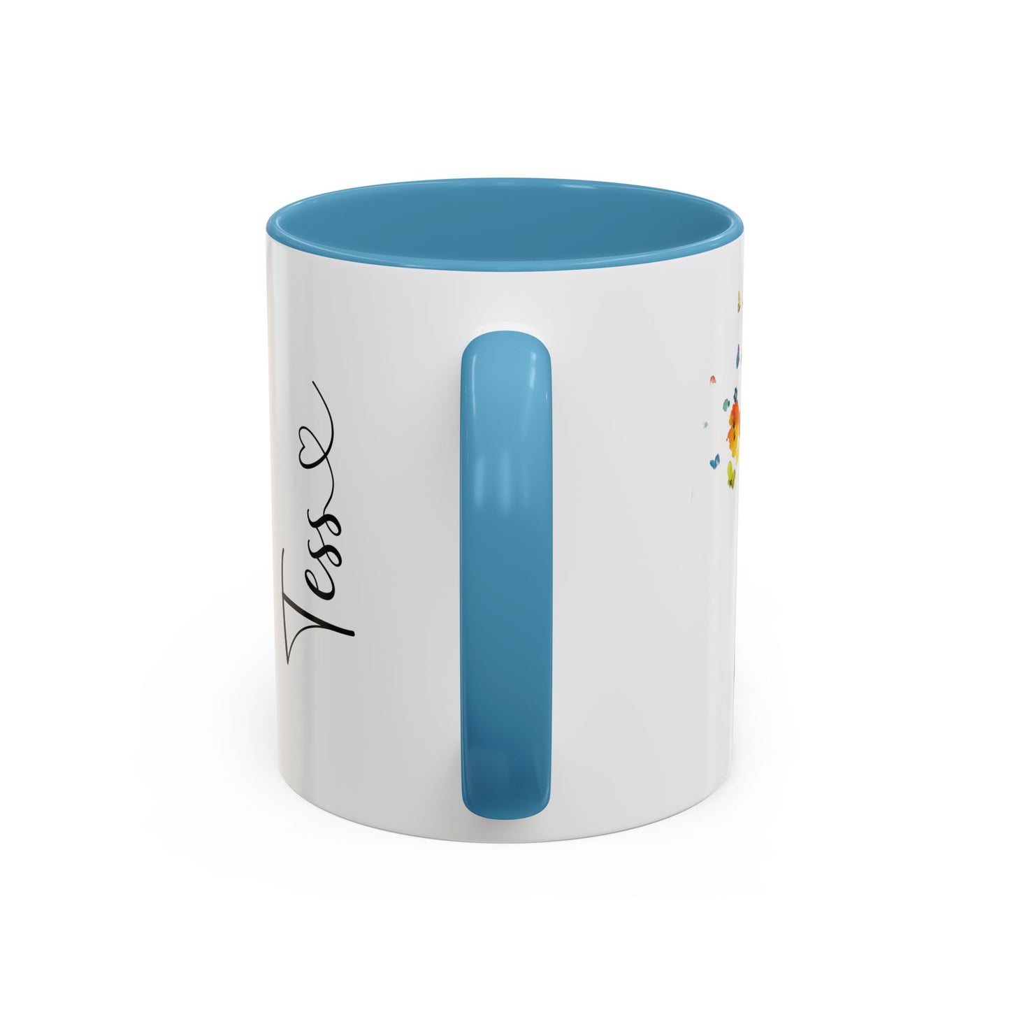 White Staffordshire Terrier Personalized Accent Mugs, 11oz