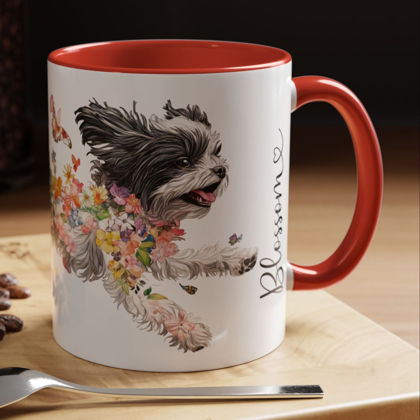 Shih Tzu #2 Personalized Accent Mugs, 11oz