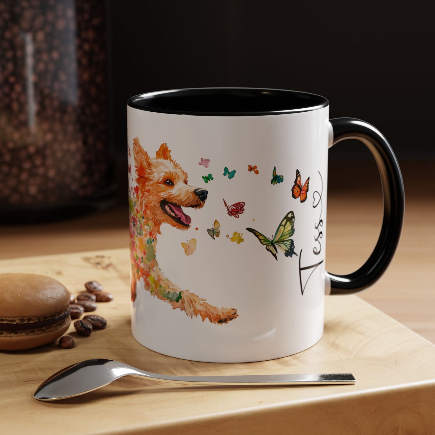 Golden Doodle/Groodle #2 Personalized Colorful Accent Mugs, 11oz