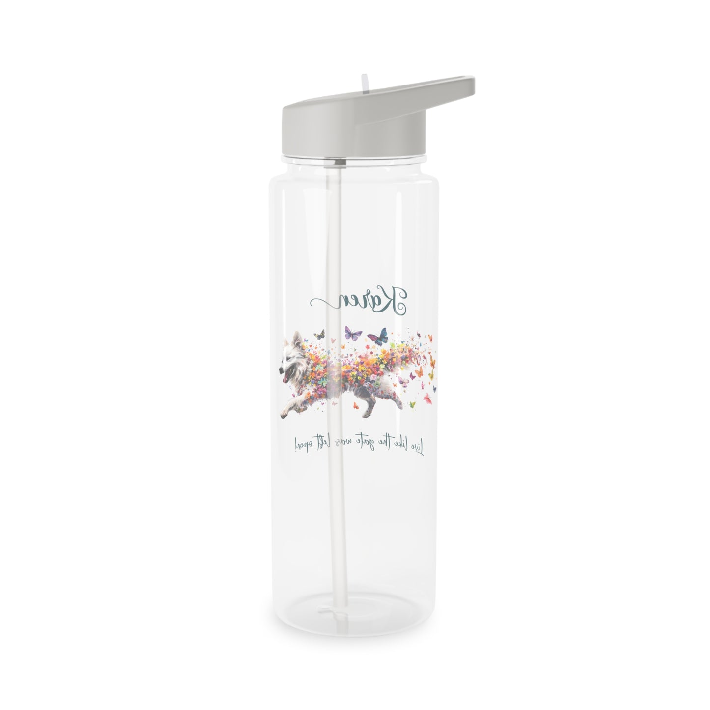 Water Bottle, Personalized, Samoyed "Live like the gate was left open". 2 sizes