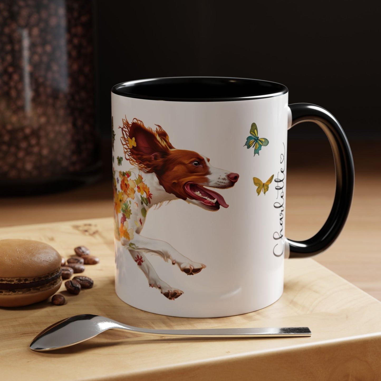 American Brittany #1 Personalized Accent Mugs, 11oz