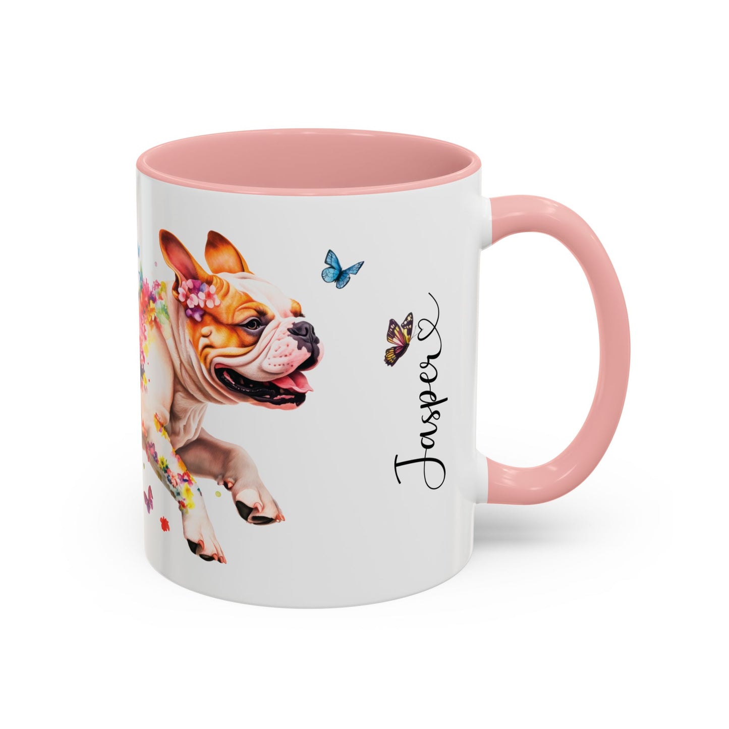 British/English Bulldog Personalized Accent Mugs, 11oz