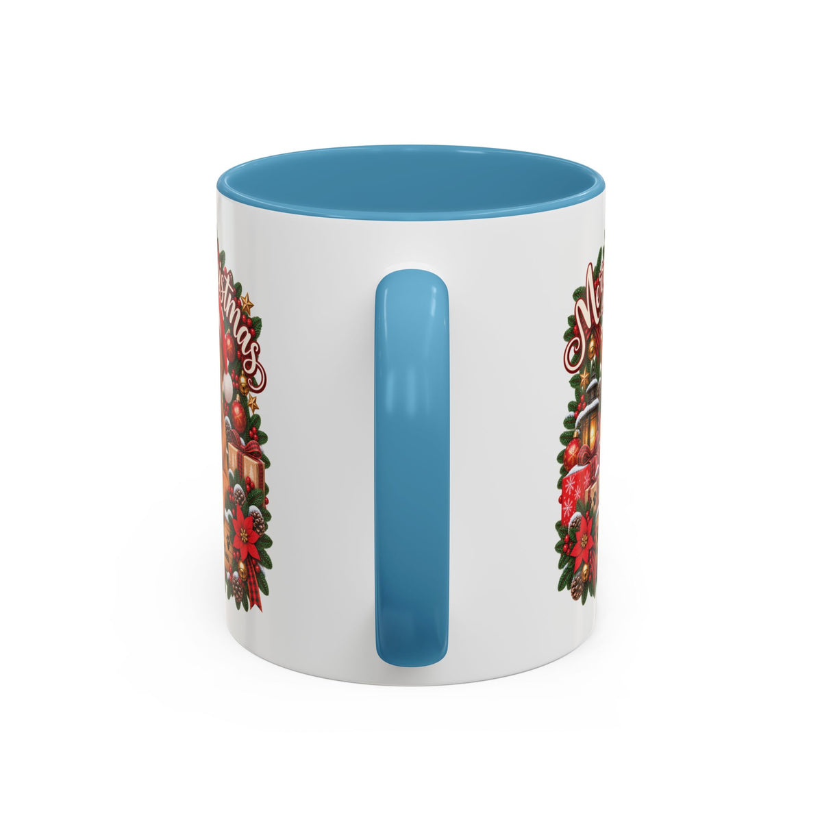 Labrador #4 Merry Christmas, personalised accent colour 11oz mug
