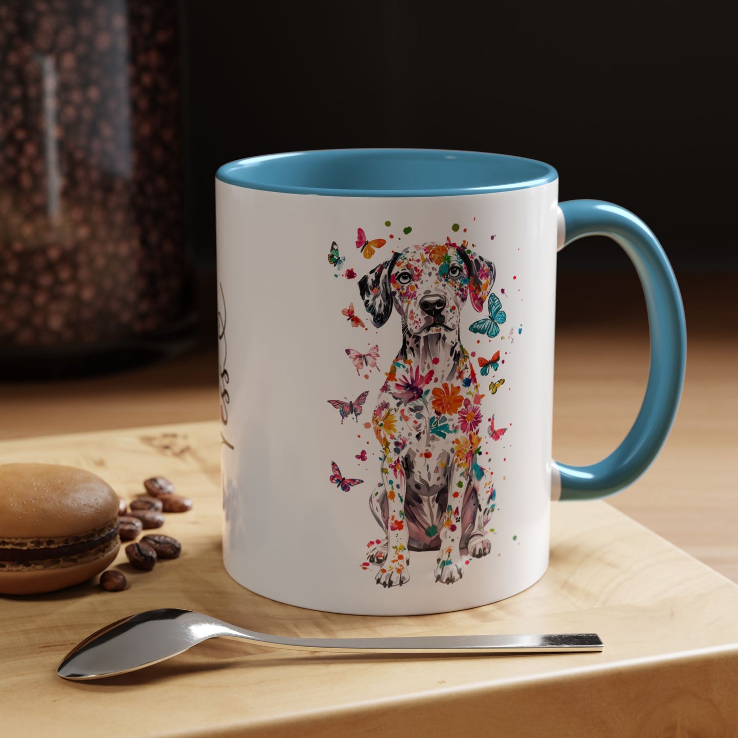Dalmatian Personalized Colorful Accent Mugs, 11oz
