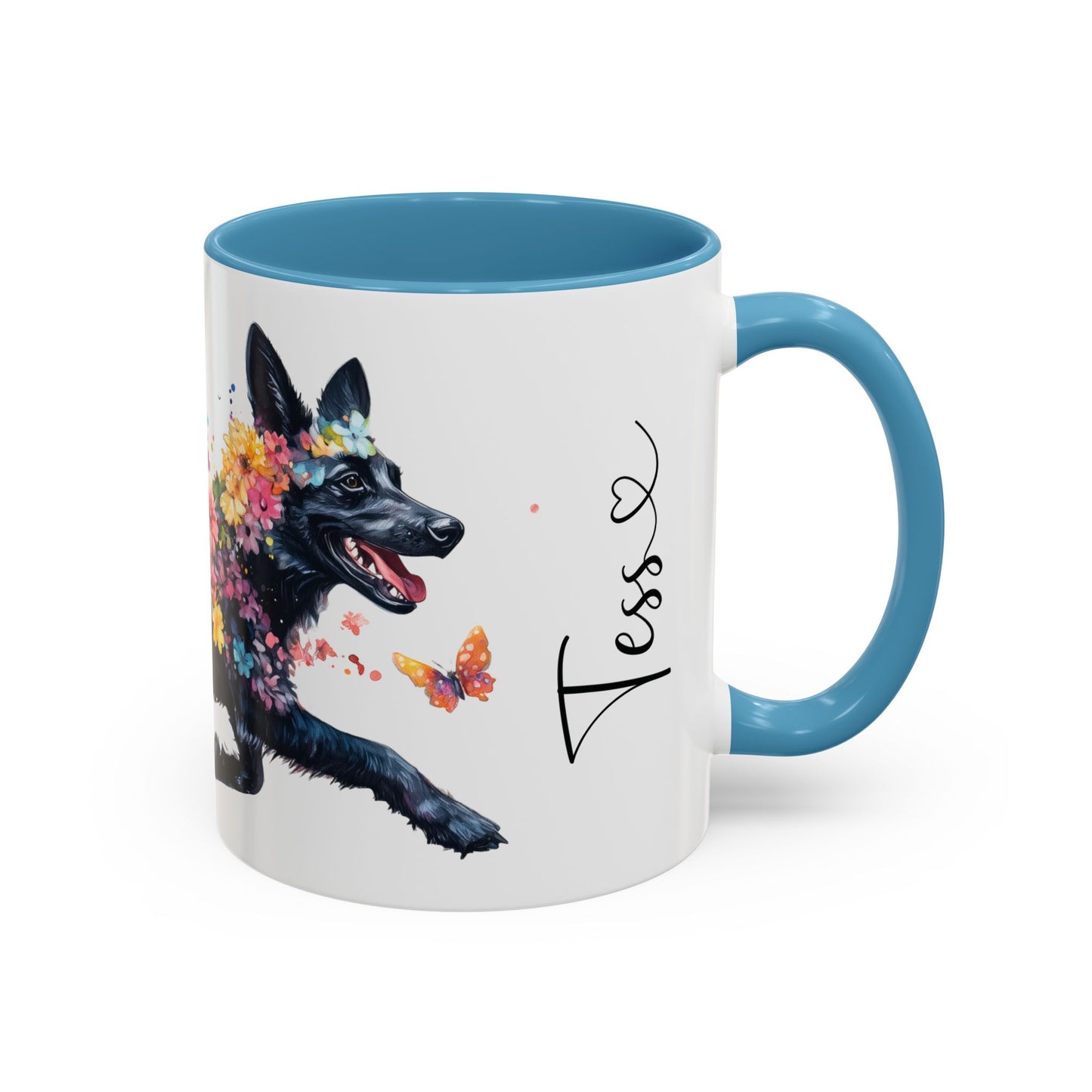 Black Shepherd Personalized Accent Mugs, 11oz
