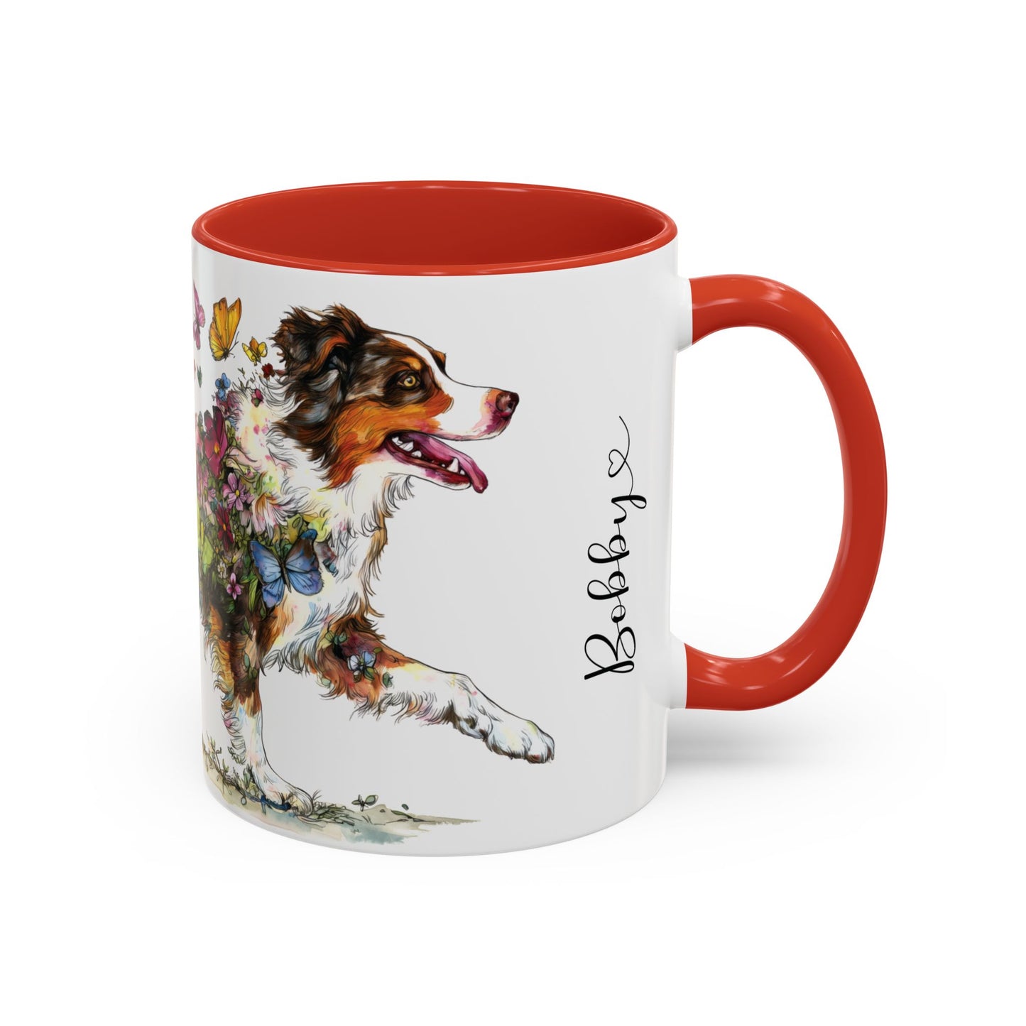 Australian Shepherd (Docked) #2 Personalized Accent Mugs, 11oz