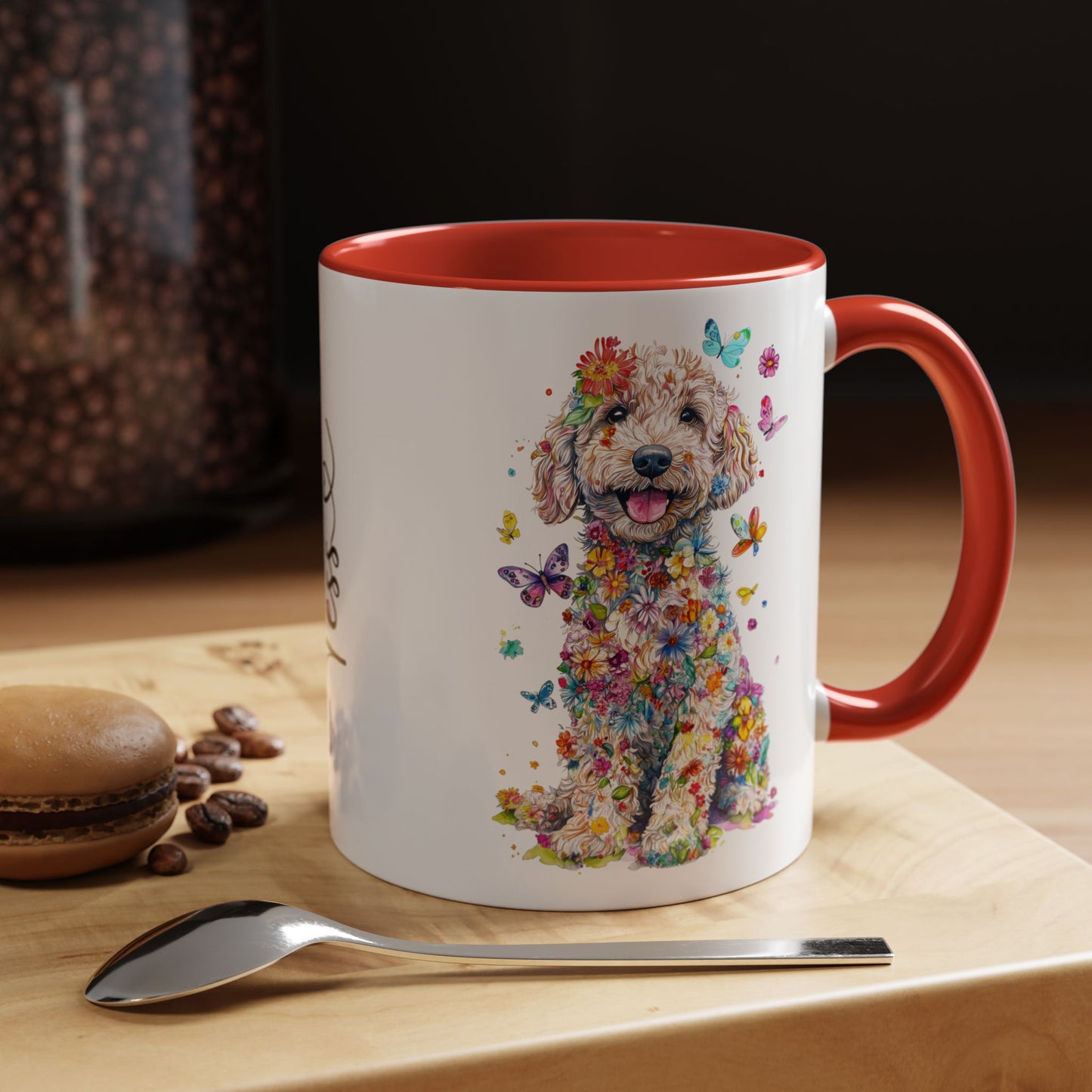 Golden Doodle / Groodle Personalized Colorful Accent Mugs, 11oz