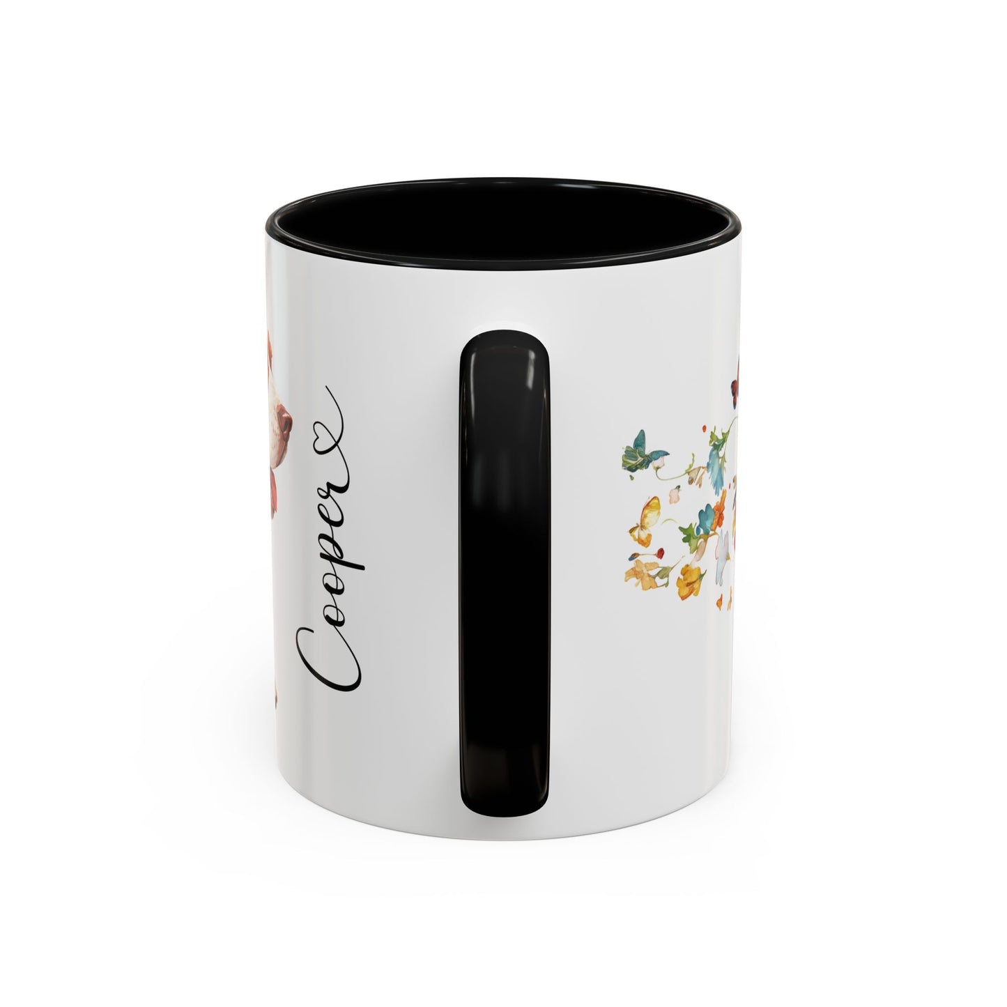 Basset Hound #2 Personalized Accent Mugs, 11oz