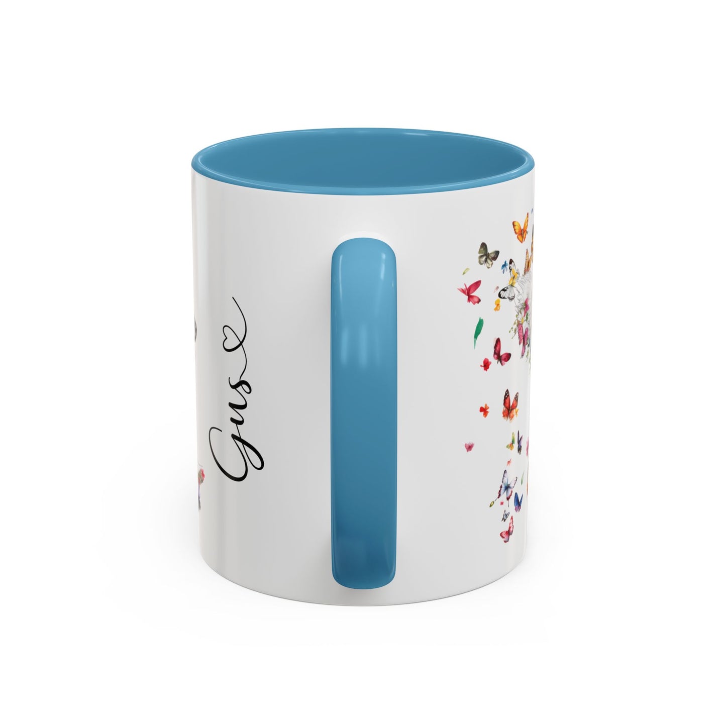 Aussie Doodle Blue Merle Personalized Accent Mugs, 11oz