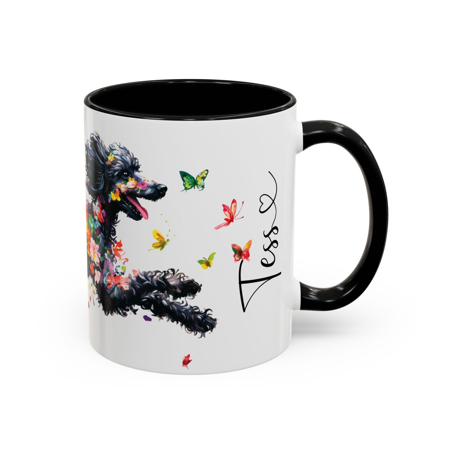 Poodle #2 Personalized Accent Mugs, 11oz