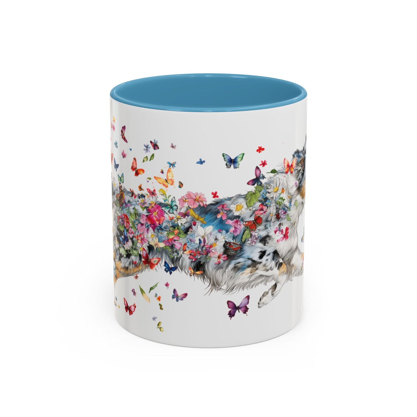 Aussie Doodle Blue Merle Personalized Accent Mugs, 11oz