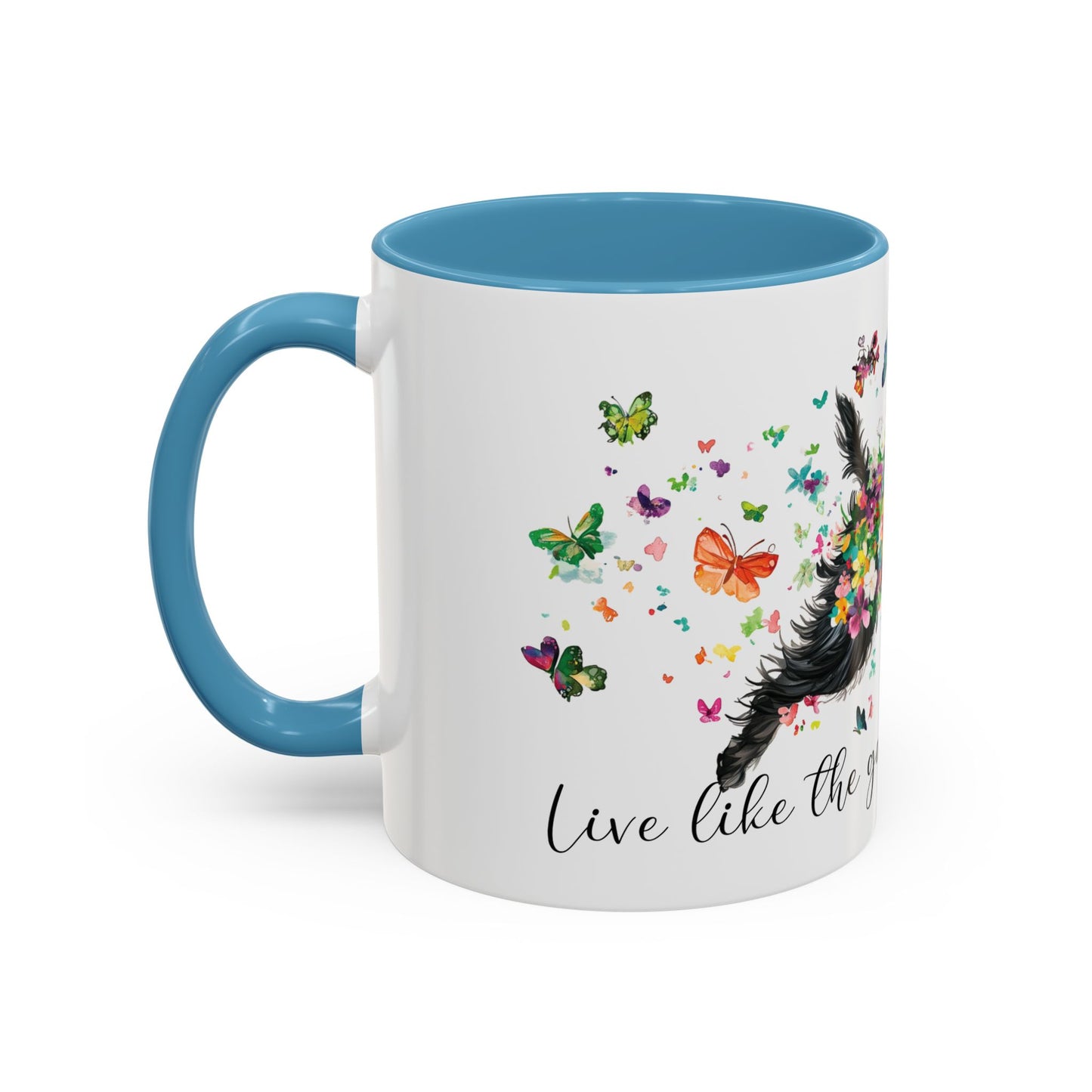 Shih Tzu #2 “Live like the gate was left open" Accent Mugs, 11oz