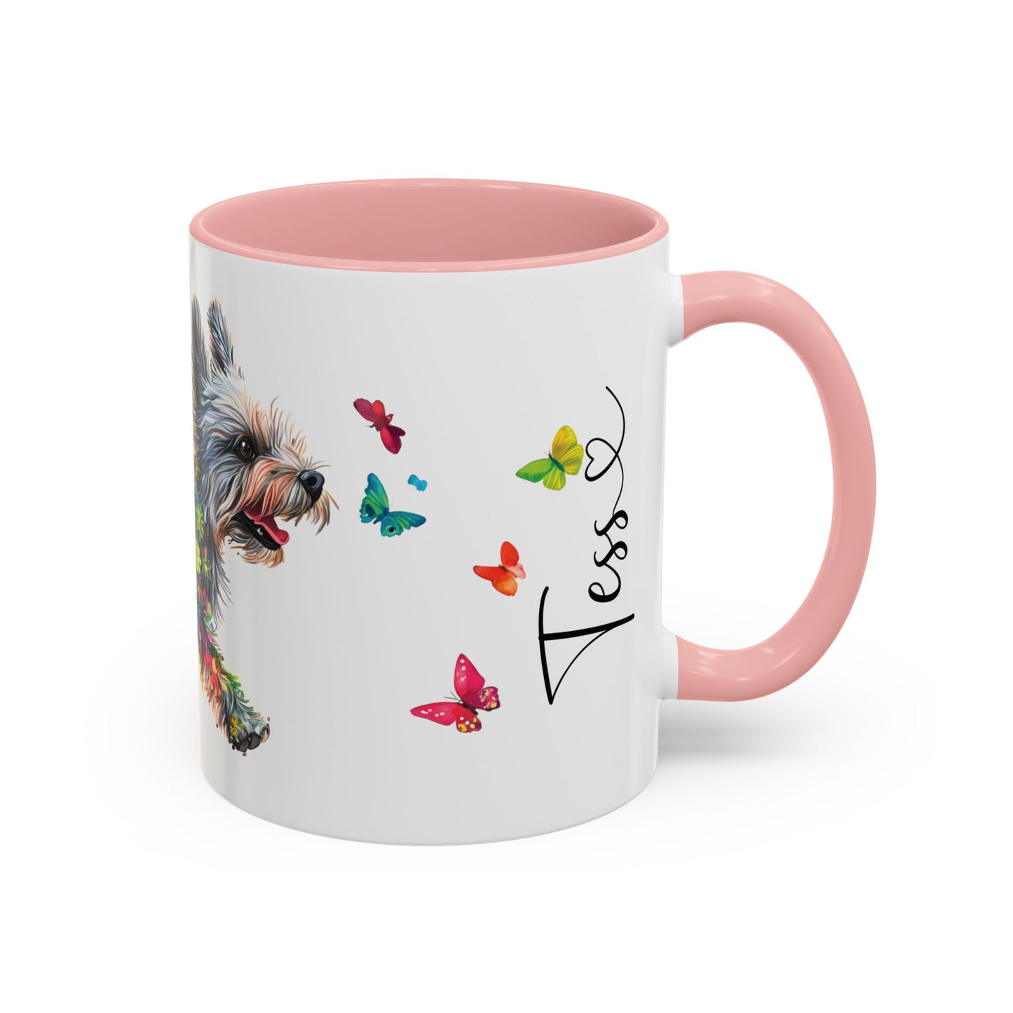 Yorkshire Terrier Personalized Accent Mugs, 11oz