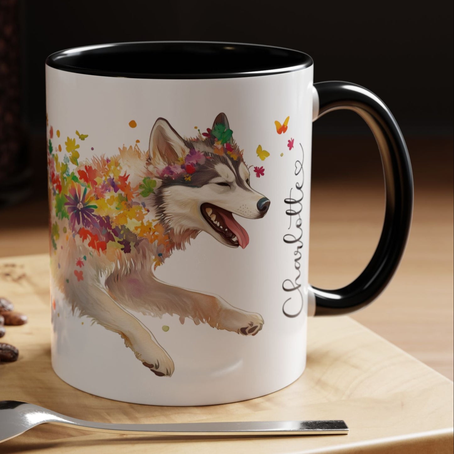 Malamute Personalized Accent Mugs, 11oz