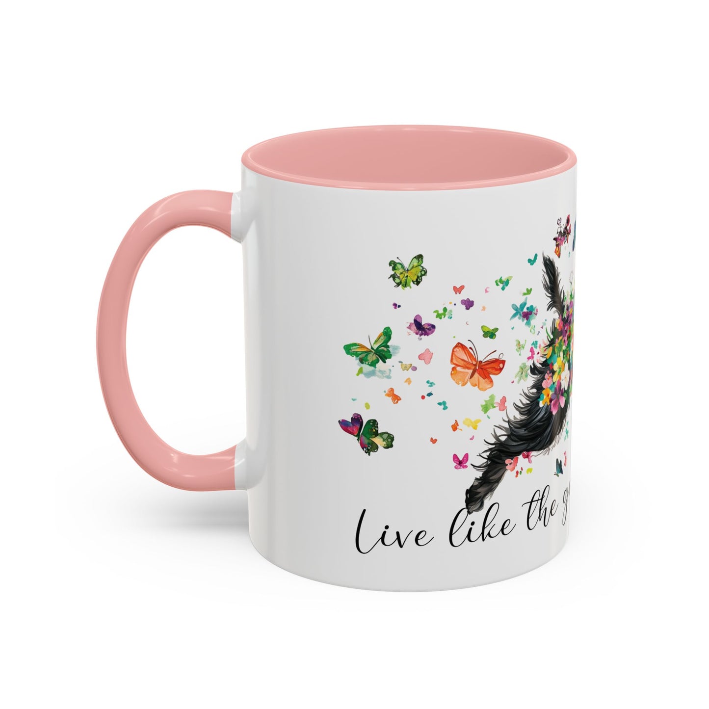 Shih Tzu #2 “Live like the gate was left open" Accent Mugs, 11oz