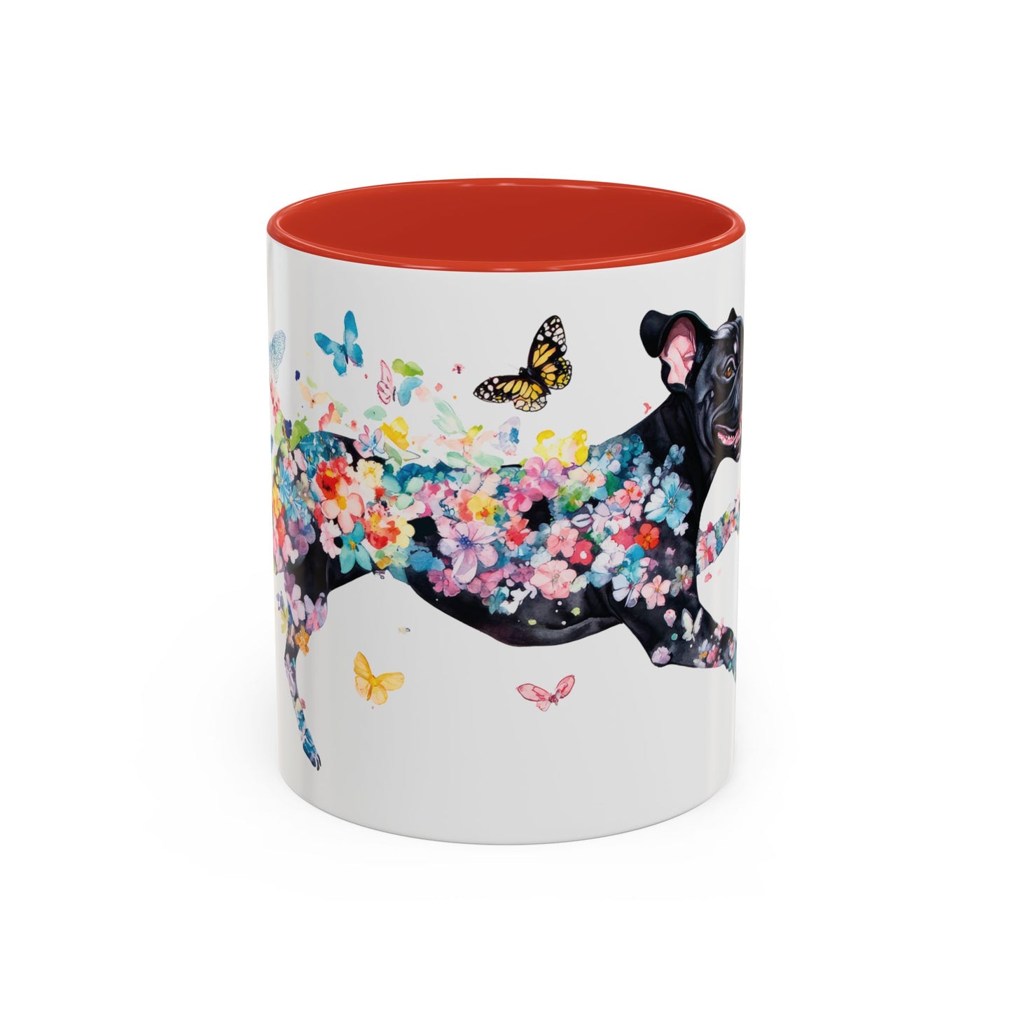Black Boxer Personalized Accent Mugs, 11oz