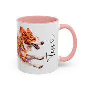 Border Collie Red Merle, Personalized Accent Mugs, 11oz