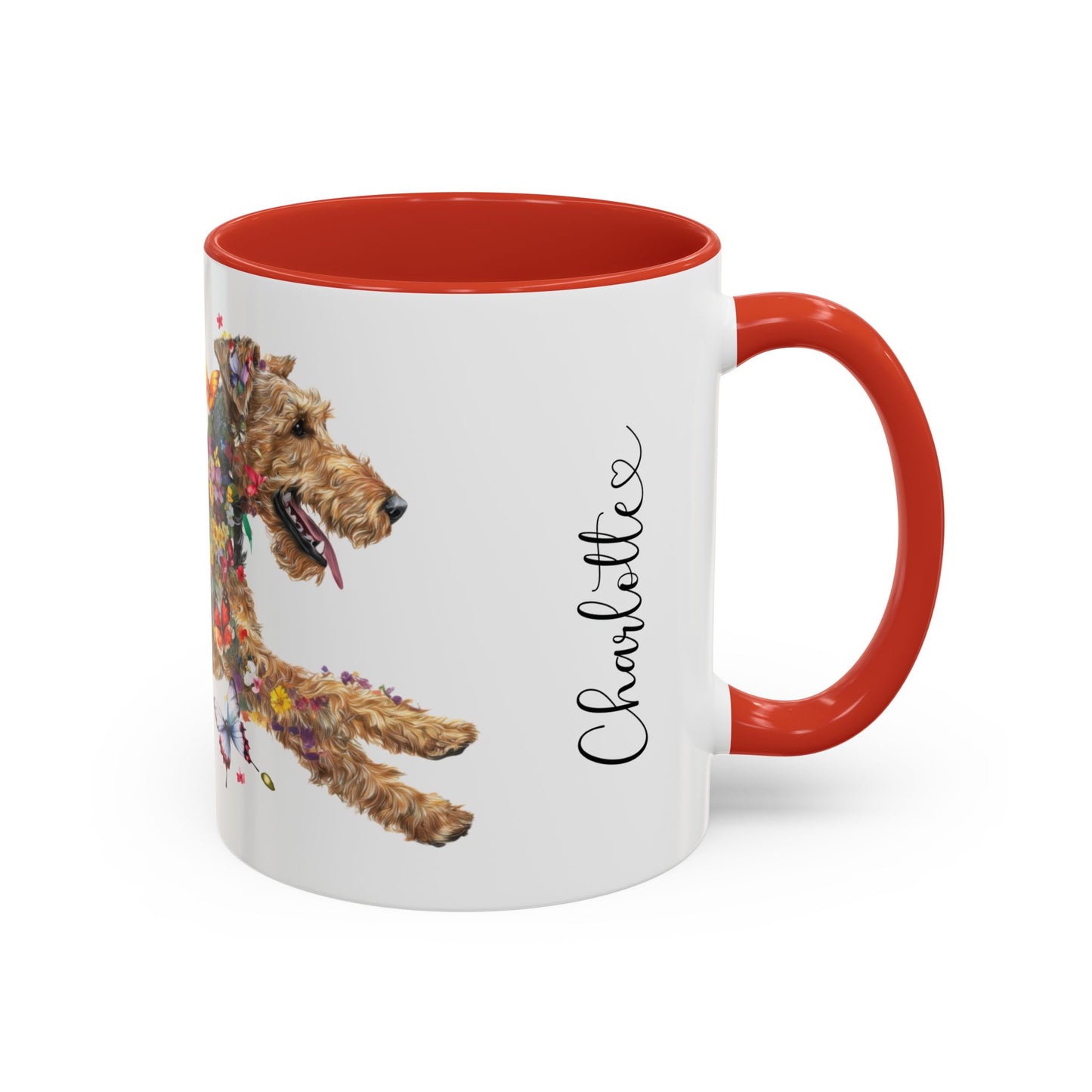 Airedale Terrier Personalized Accent Mugs, 11oz