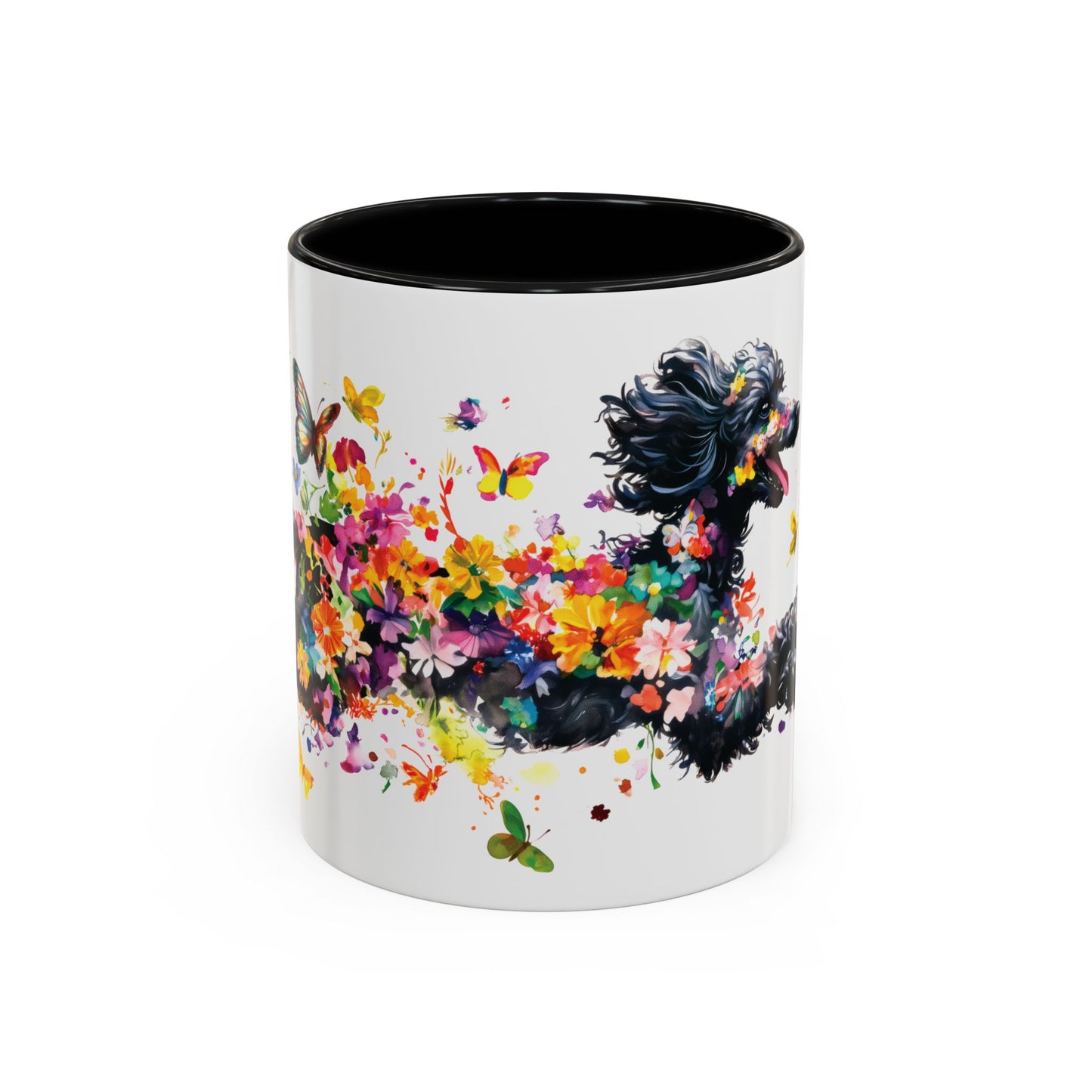 Poodle #2 Personalized Accent Mugs, 11oz