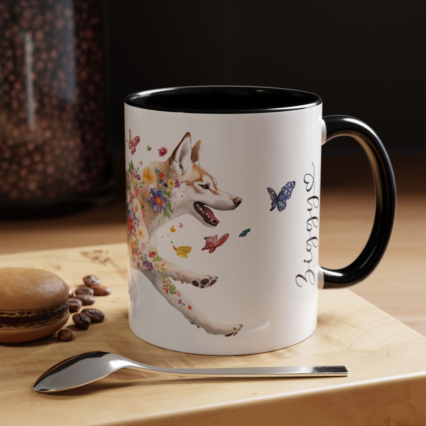Husky #1 Personalized Accent Mugs, 11oz