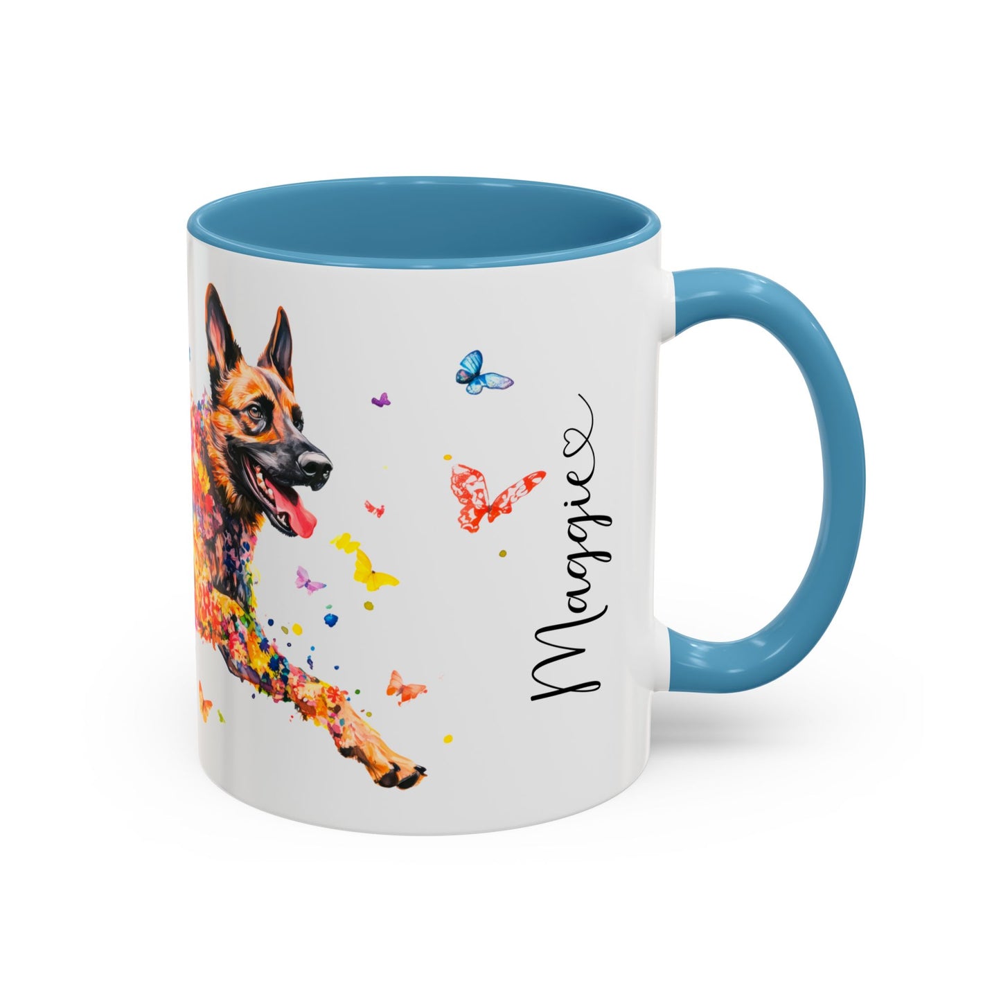 Dutch Shepherd Personalized Colorful Accent Mugs, 11oz