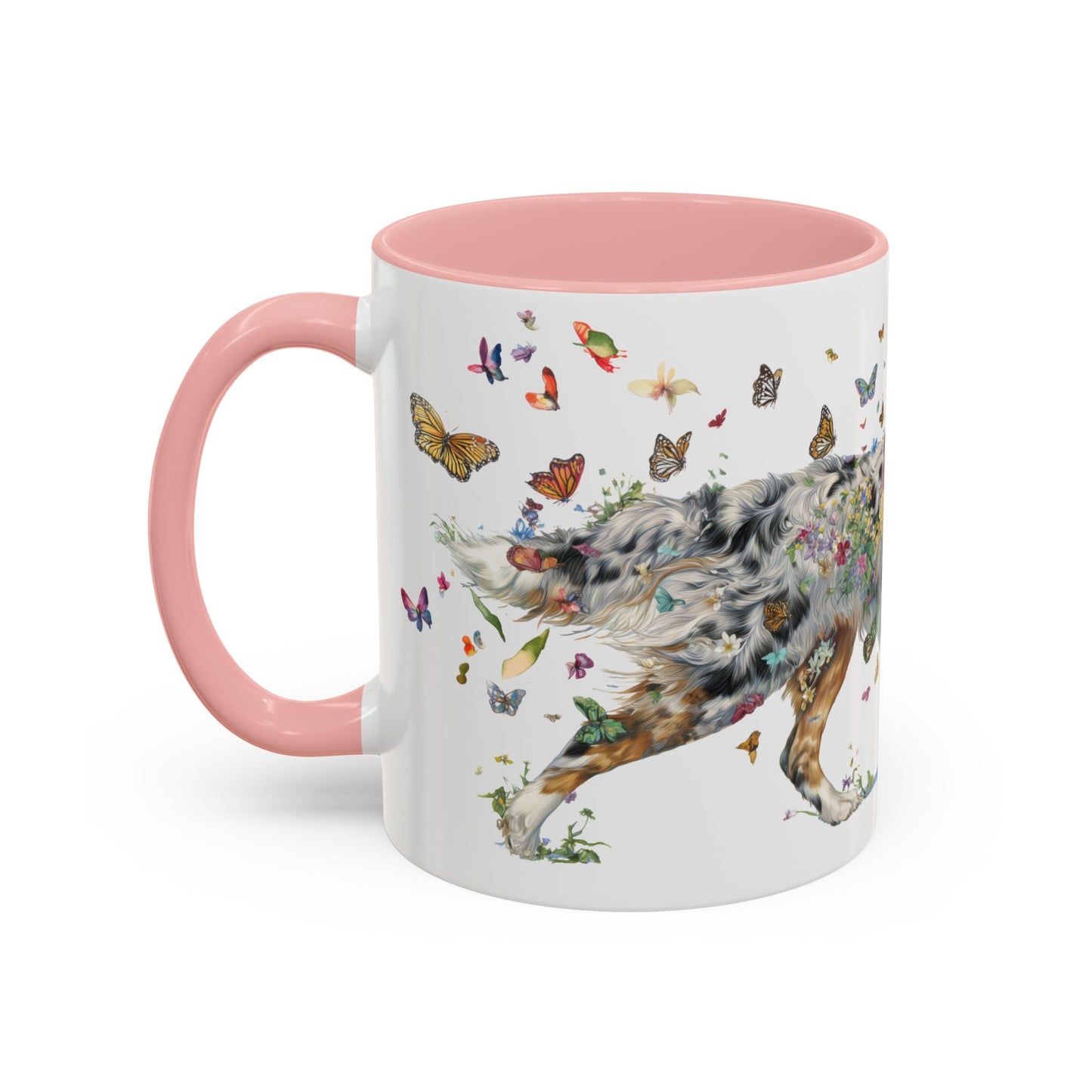 Australian Shepherd Blue Merle Personalized Accent Mugs, 11oz