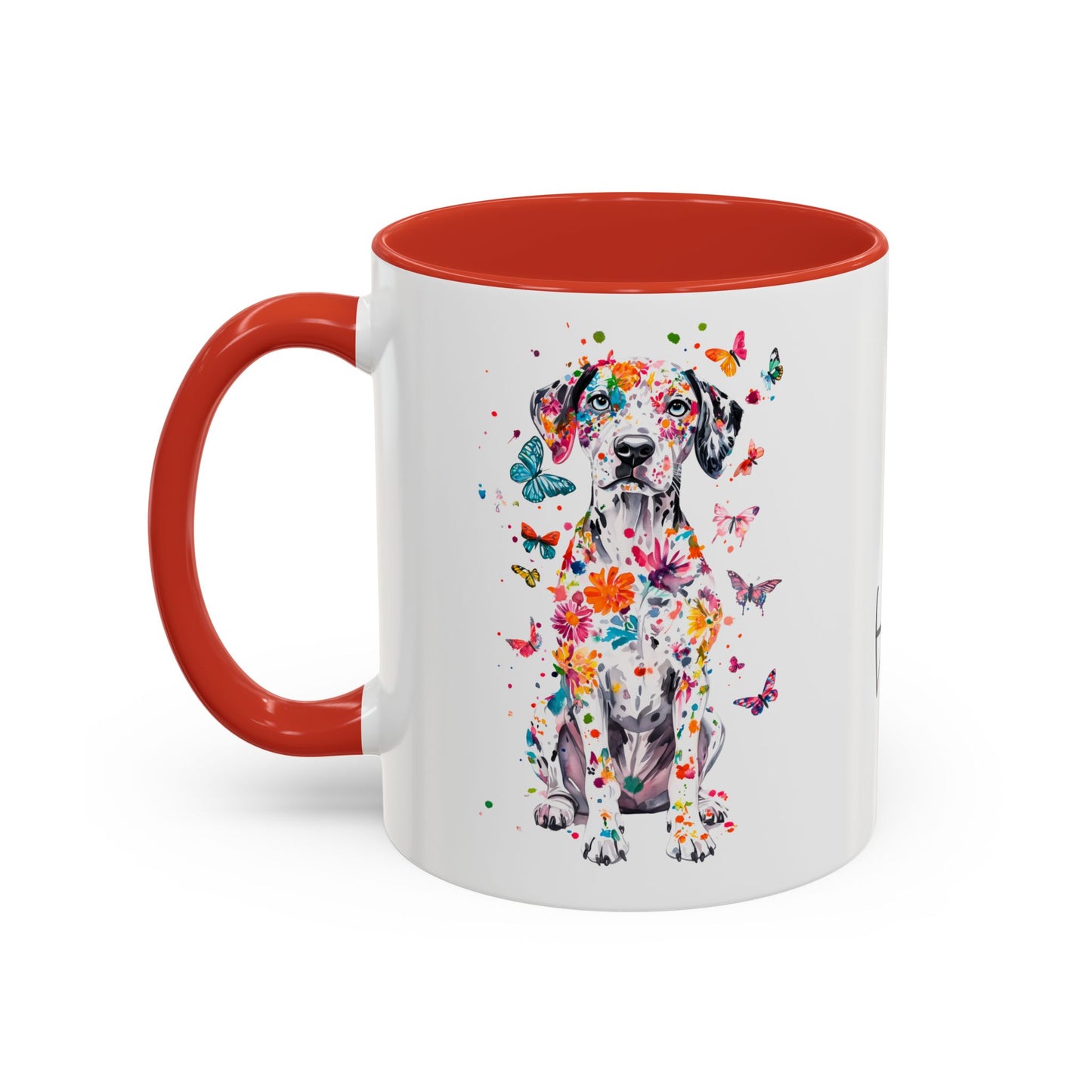 Dalmatian Personalized Colorful Accent Mugs, 11oz