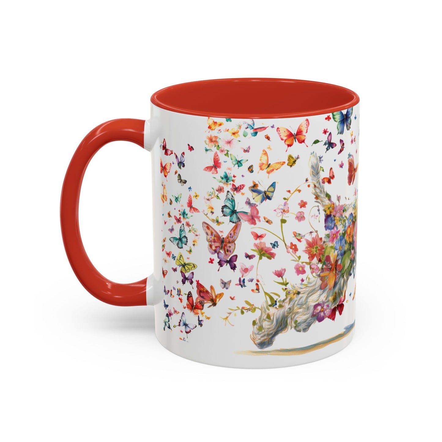 White Schnauzer Personalized Accent Mugs, 11oz