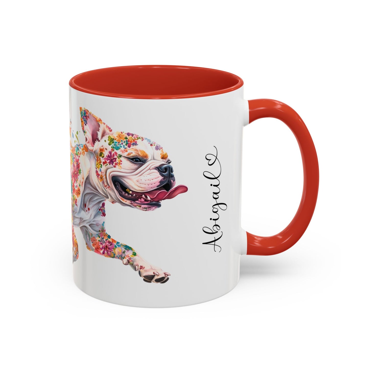 American Bulldog Personalized Accent Mugs, 11oz