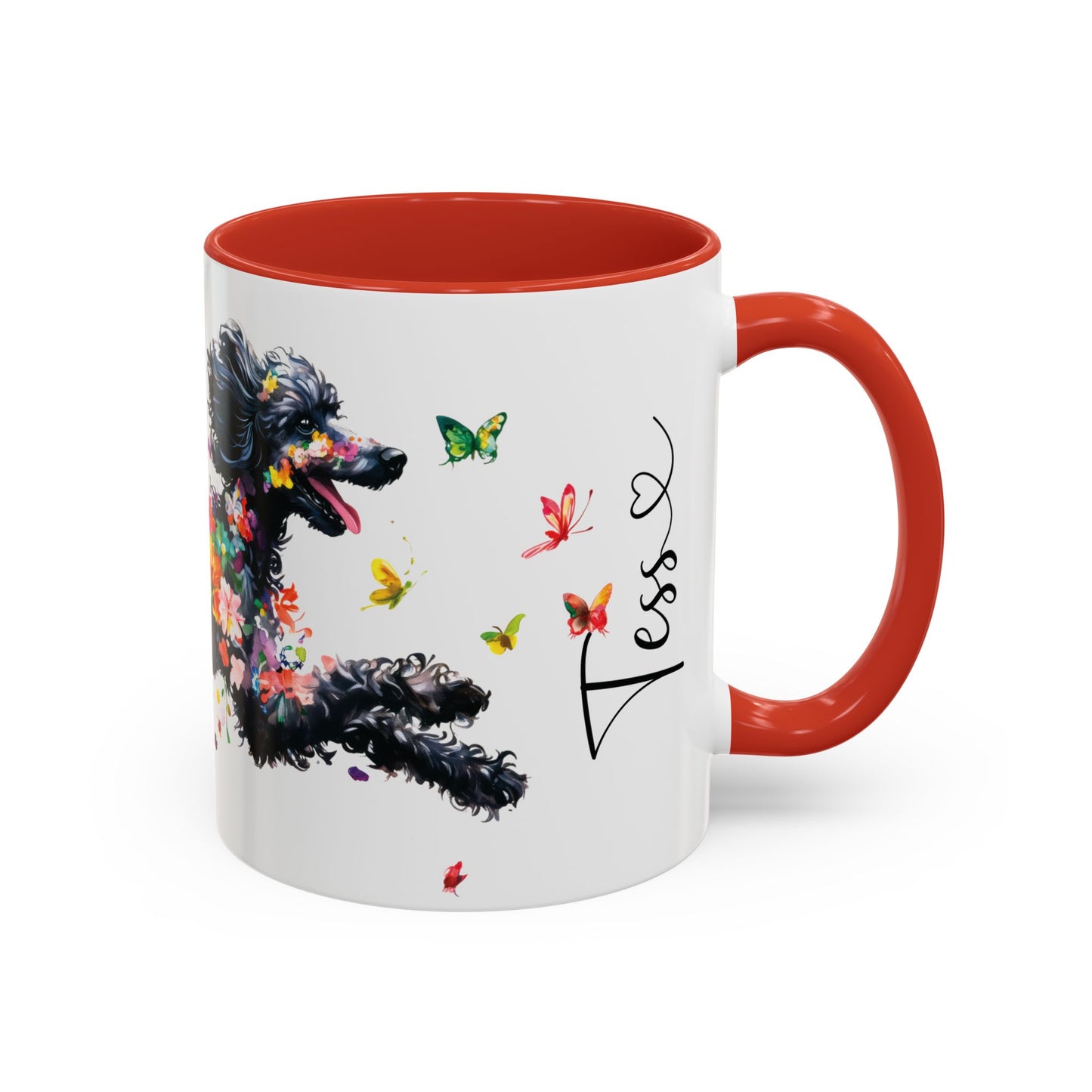Poodle #2 Personalized Accent Mugs, 11oz