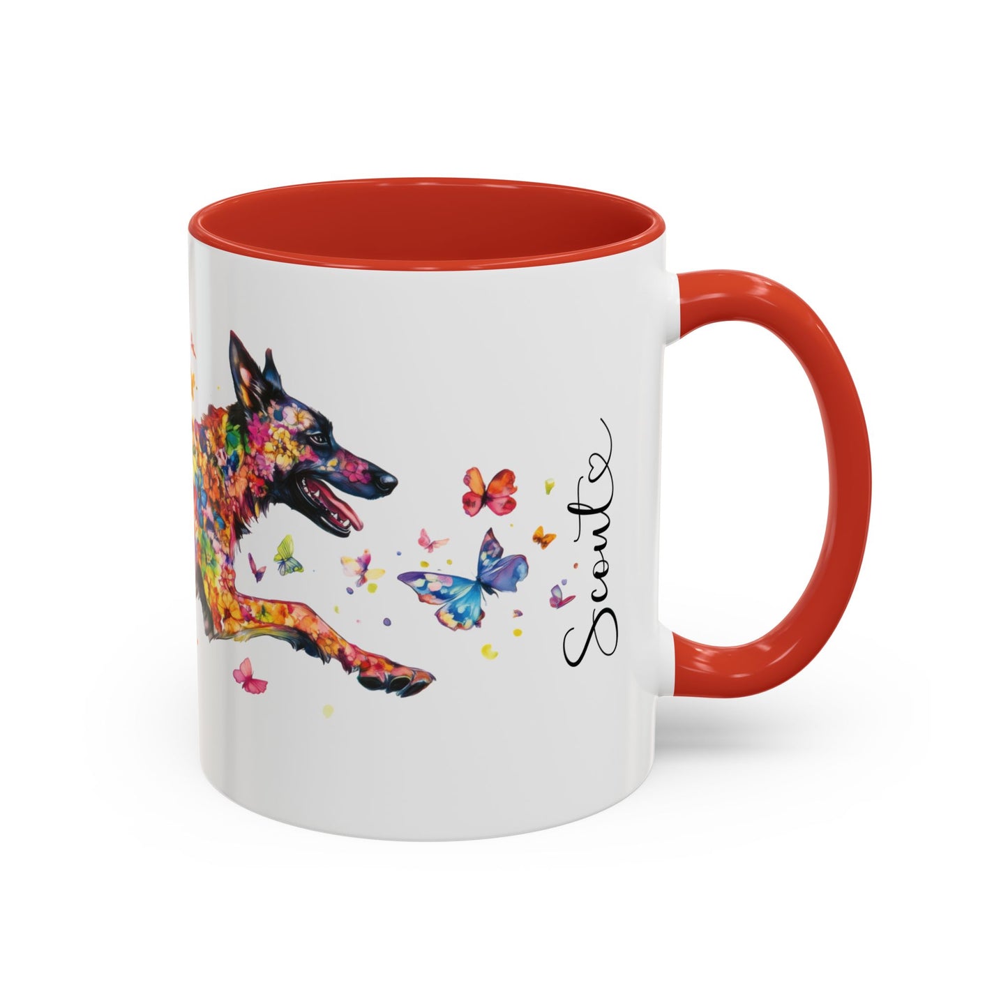 Dutch Shepherd Personalized Accent Mugs, 11oz