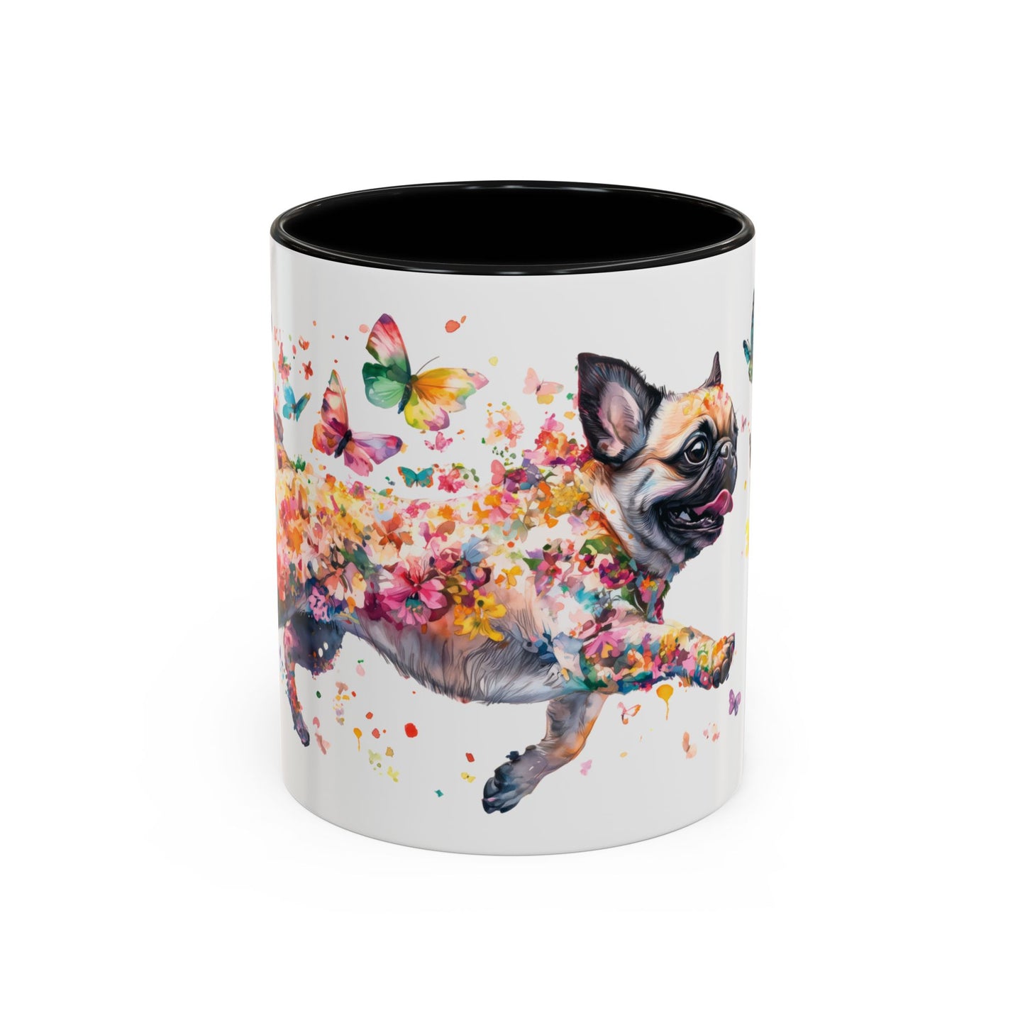 Pug Personalized Accent Mugs, 11oz