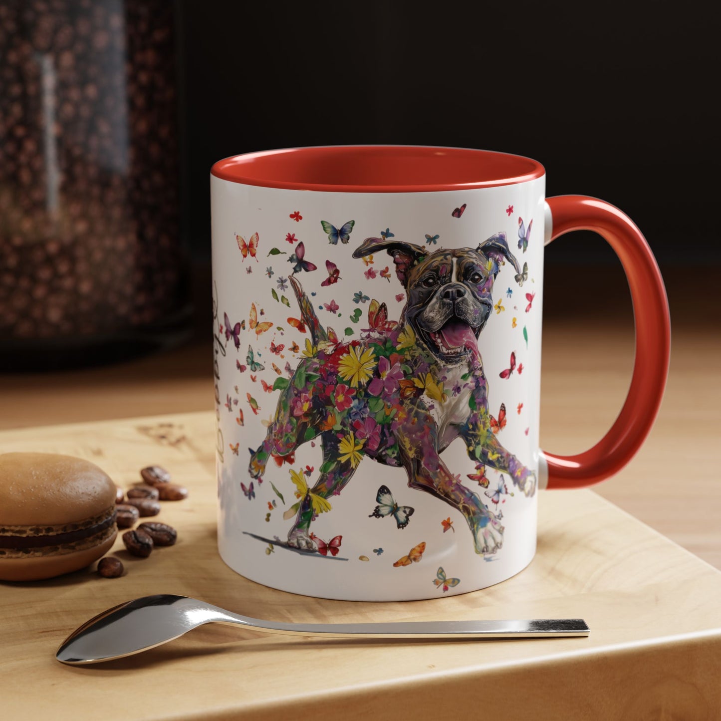 Boxer #2 Personalized Accent Mugs, 11oz
