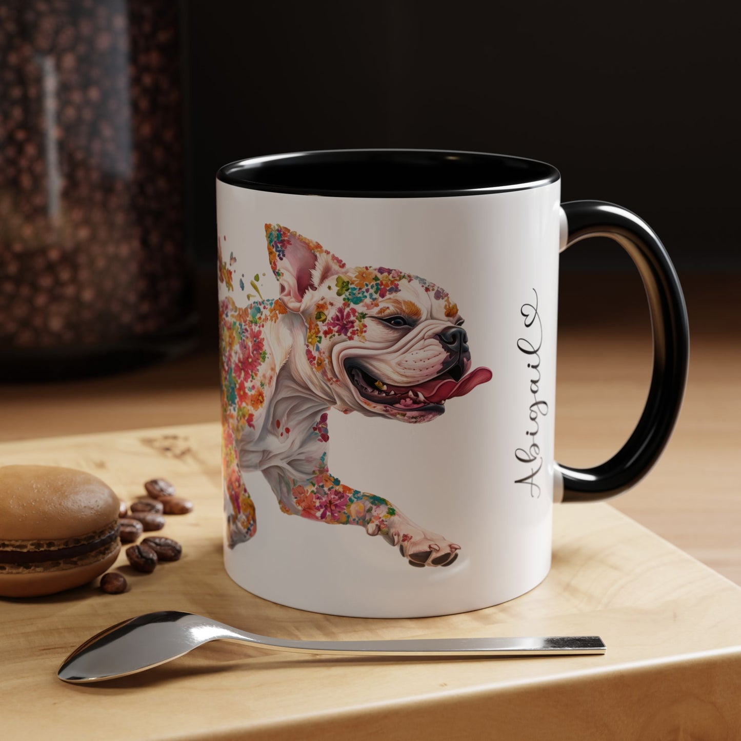American Bulldog Personalized Accent Mugs, 11oz