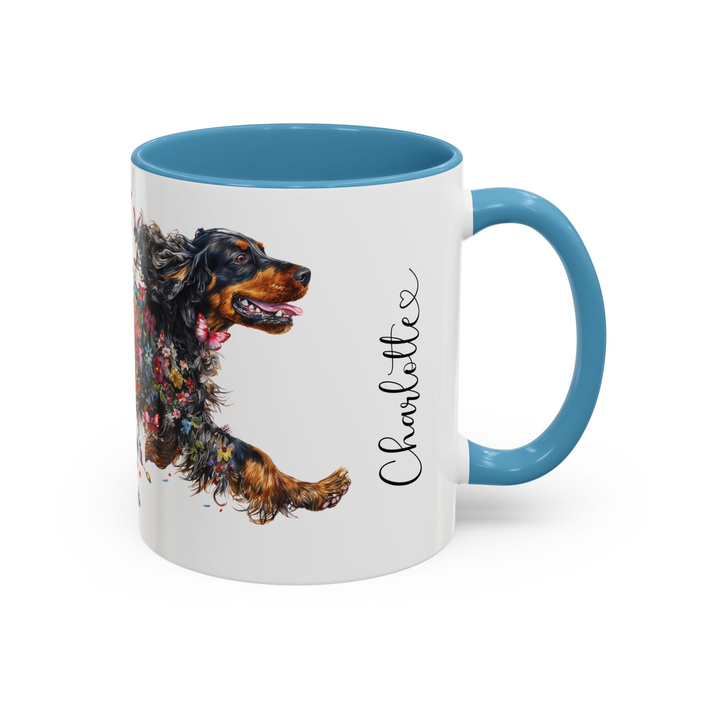 English Cocker Spaniel Personalized Accent Mugs, 11oz