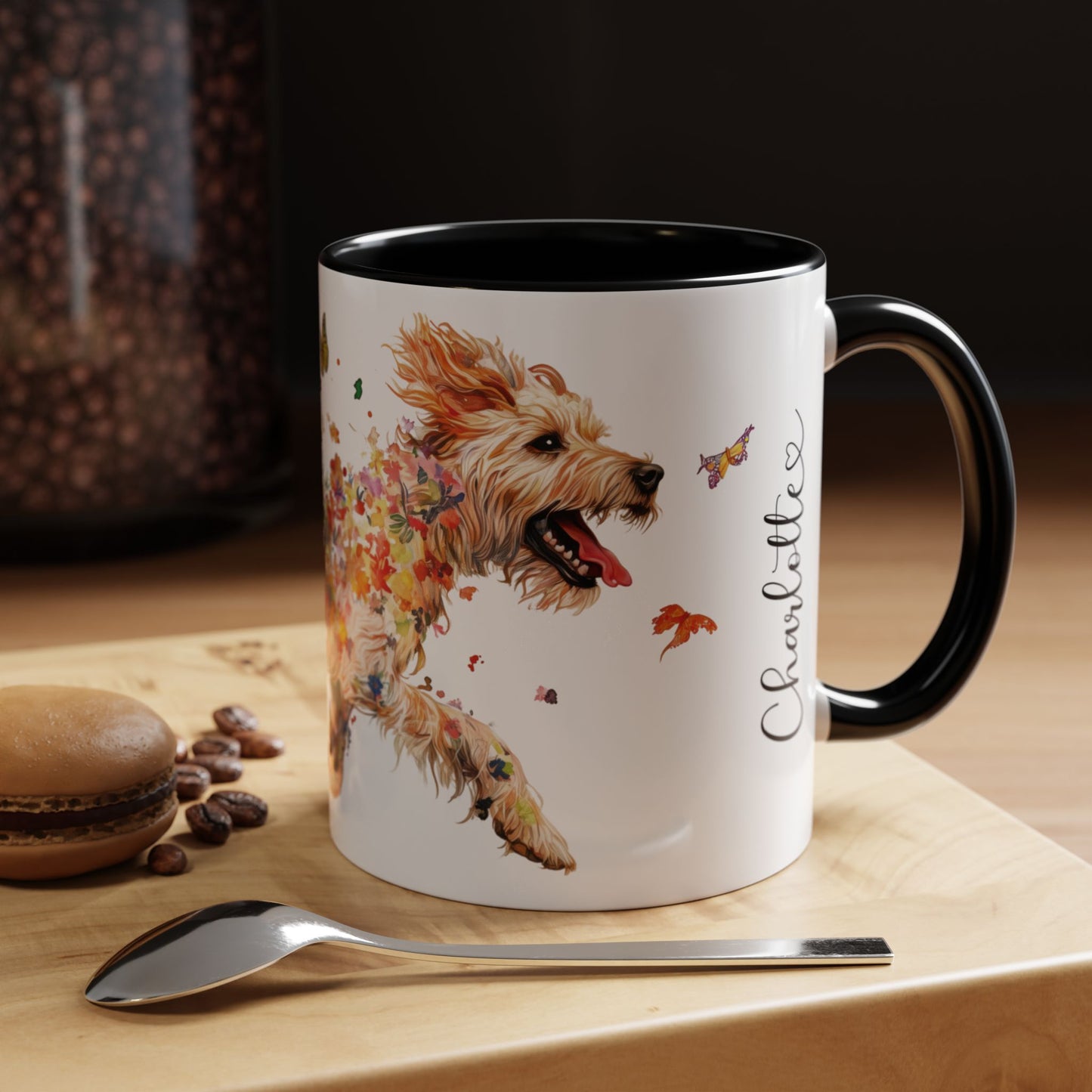Otterhound Personalized Accent Mugs, 11oz