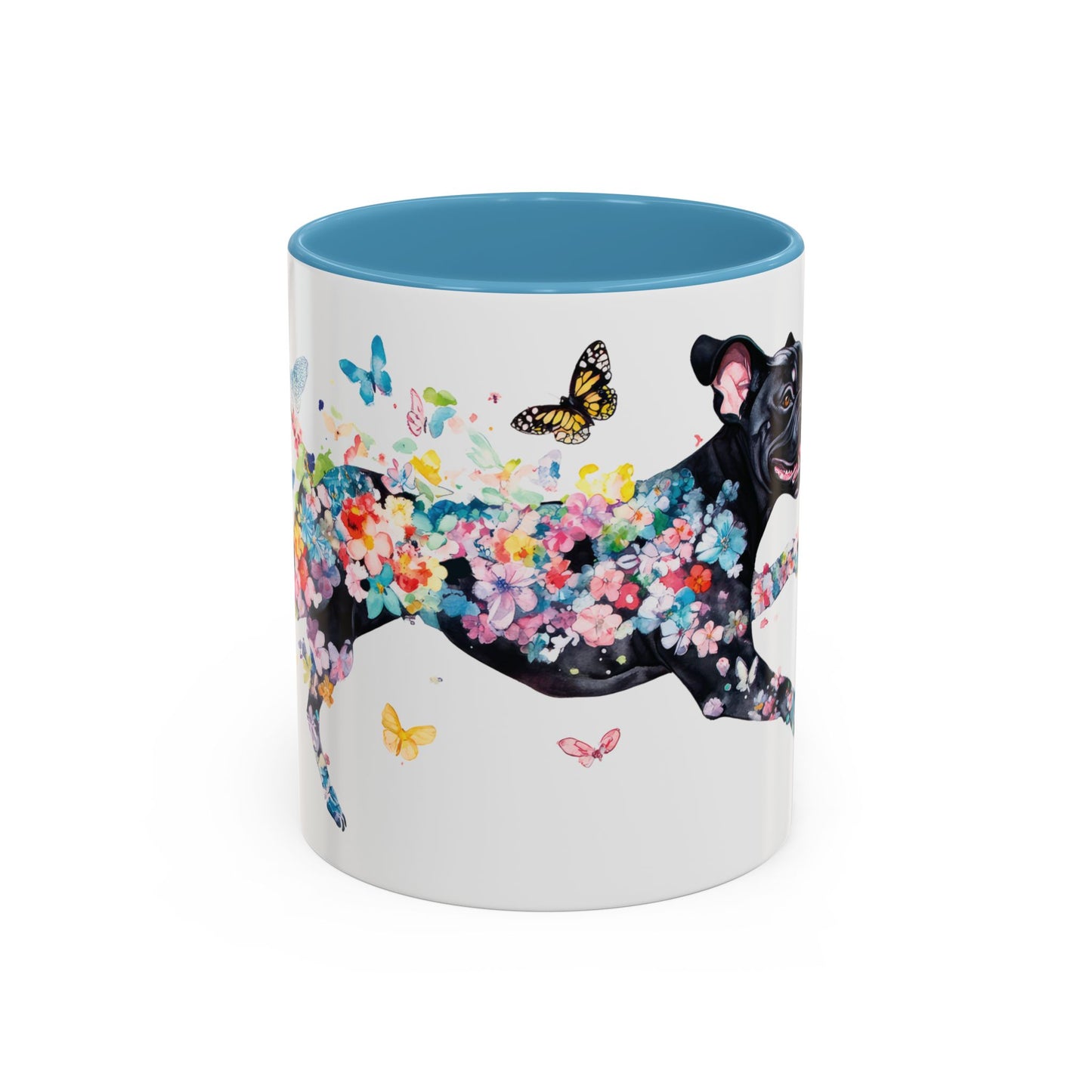 Black Boxer Personalized Accent Mugs, 11oz