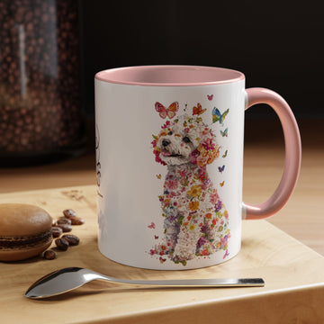 Bichon Frise Personalized Colorful Accent Mugs, 11oz