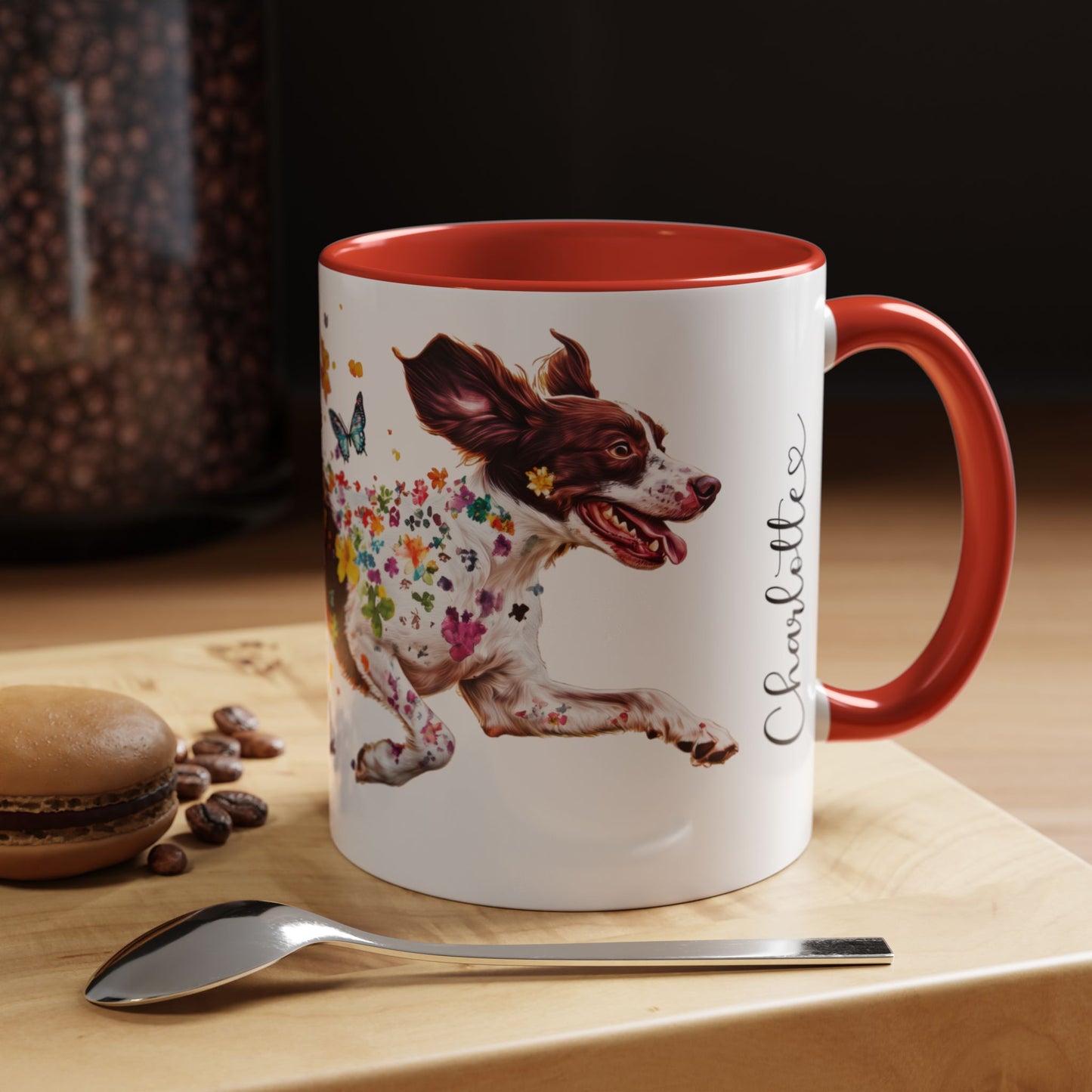 American Brittany #2 Personalized Accent Mugs, 11oz